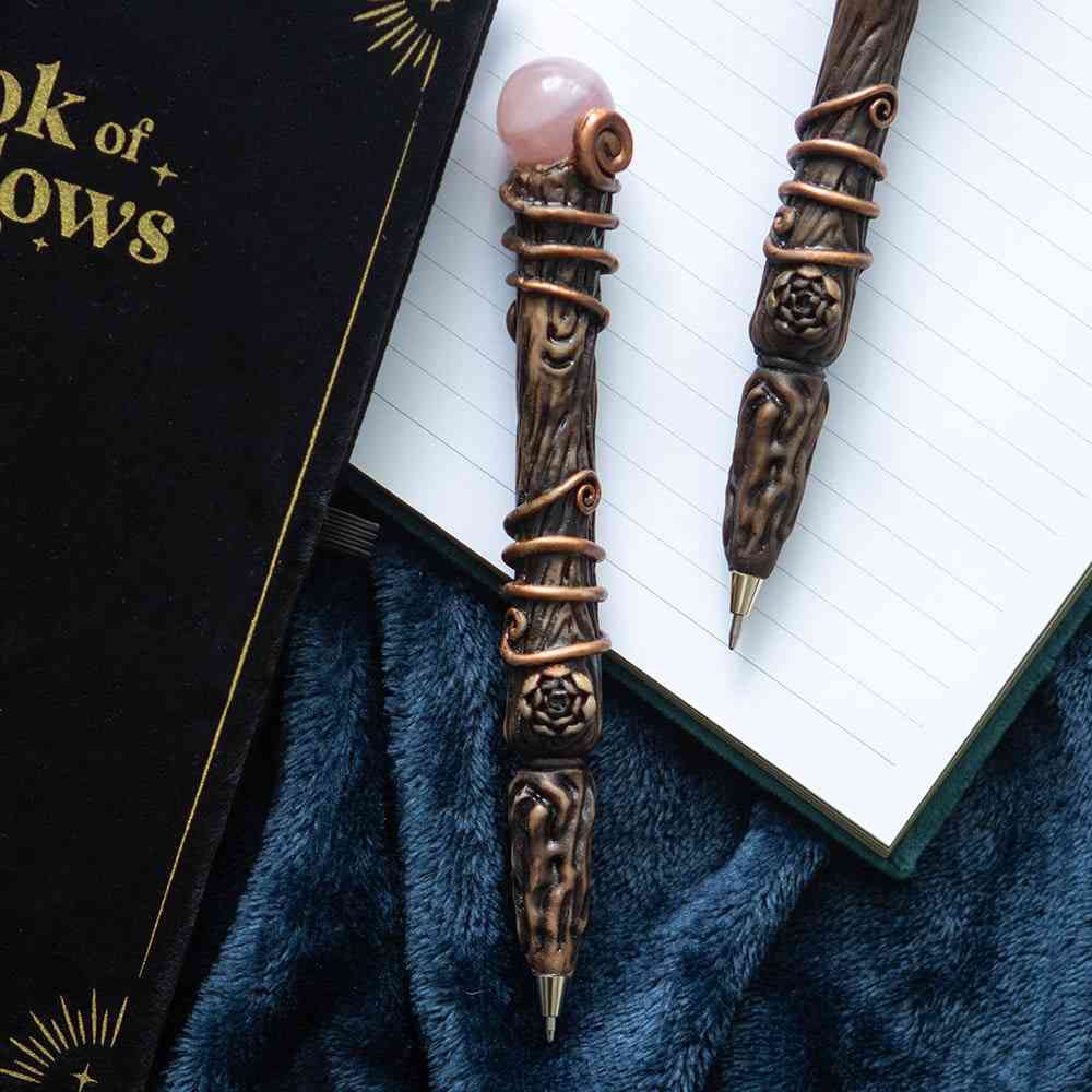 Something Different - Romance Rose Quartz Crystal Wand Pen - Multicolours